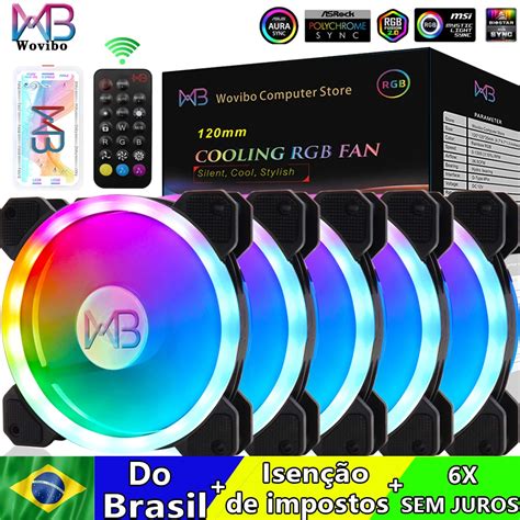 Ventilador De Refrigera O Do PC LED RGB Ajust Vel Ventilador Mute