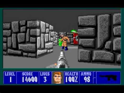 Wolfenstein 3D: Level 1-2 - YouTube