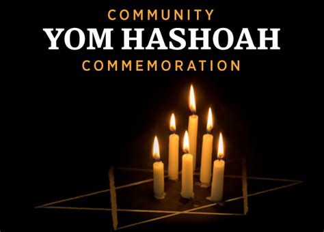 Community Yom Hashoah Commemoration Event Congregation Beth Tikvah