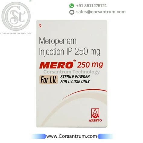 Mero 250 Mg Meropenem Injection At Rs 235 Vial Meropenem Injection