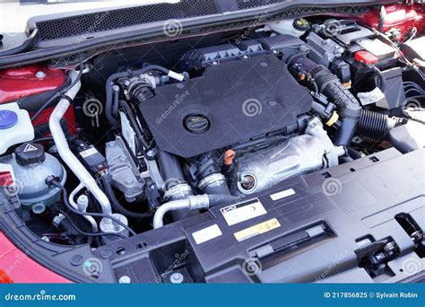 Peugeot 508 New Modern Motor Engine Hood Open Of French Car Editorial