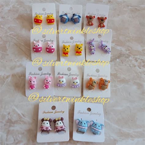 Jual Anting Tusuk Gaya Kartun Cartoon Disney Anting Klip Tindik Desain