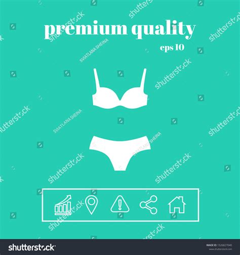 Set Lingerie Swimsuit Twopiece Bikini Silhouette Stock Vector Royalty Free 1526827040