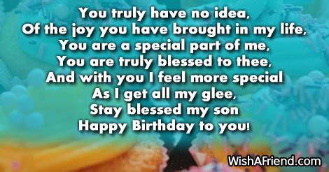 Do You Have Any Idea Son Birthday Poem