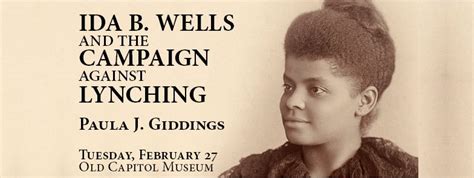 Ida B Wells And The Campaign Against Lynching Mississippi Humanities Council