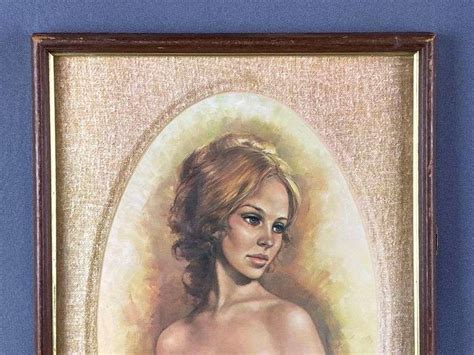 Framed Leo Jansen Woman Nude Adult Painting Matthew Bullock Auctioneers