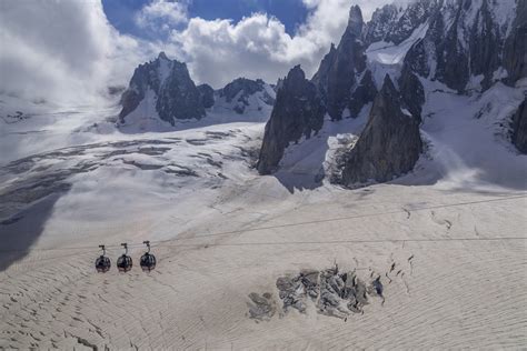 Télécabine Hellbronner Aiguille Du Midi Photo Stock Libre Public