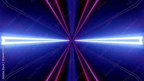 Sci Fi Tunnel Transformer With Neon Lights 4k Looped Abstract High