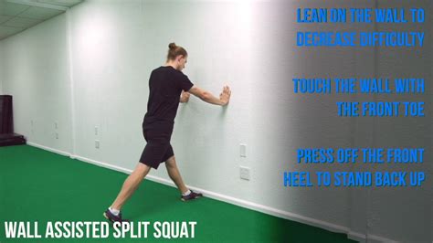 Wall Assisted Split Squat Youtube