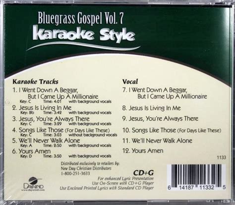 Bluegrass Gospel Volumes 1 7 Christian Karaoke New Cd G Daywind 42 Songs Ebay