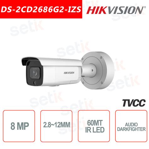 DS 2CD2686G2 IZS Telecamera PoE IP Bullet Hikvision 8MP DARKFIGHTER