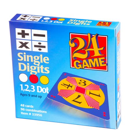 24 Game Single Digits Math Card Game 48 Card Pack