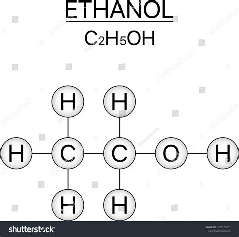 Ethanol C2h5oh Molecular Formula Organic Chemistry Vector De Stock Libre De Regalías