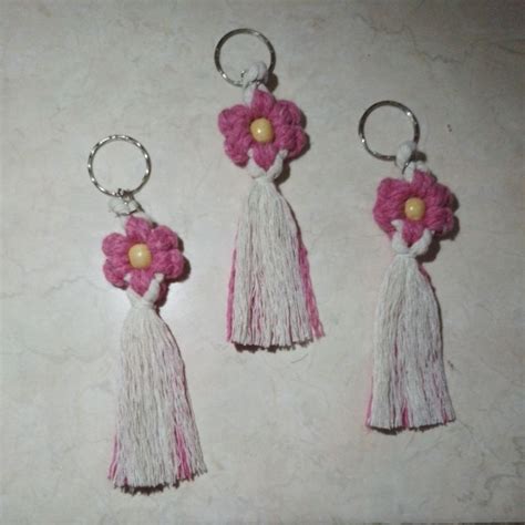 Jual DHC Key Chain Gantungan Kunci Jasmine Makrame Makram Macrame