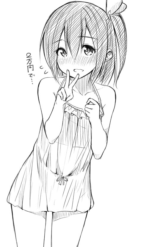 Safebooru 1girl Bare Arms Bare Shoulders Blush Commentary Request Cowboy Shot Dress