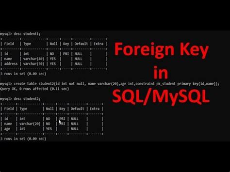 Foreign Key In Sql Mysql Create Foreign Key In Existing Table