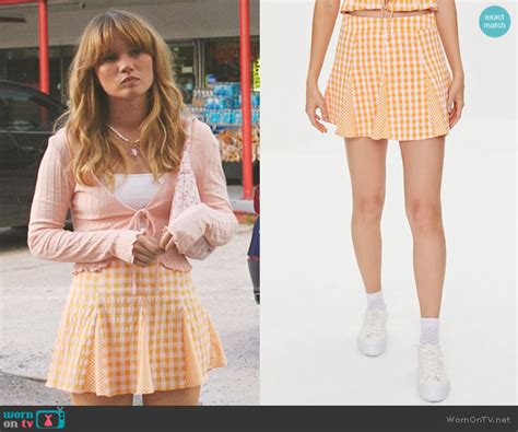 Wornontv Taylors Orange Gingham Check Mini Skirt On The Summer I