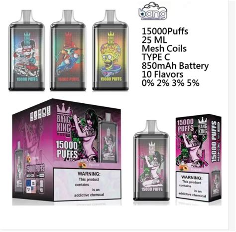 Bang King 15000 Puffs Einweg Vape E Zigaretten Vapes Elektronisches