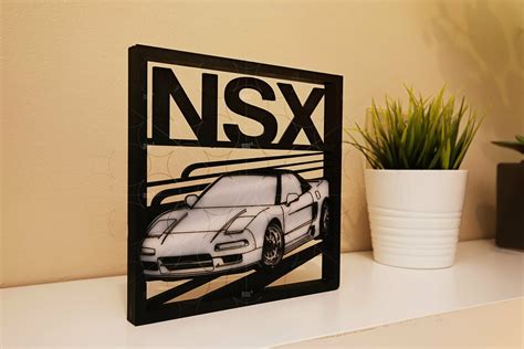 Stl File Speeding Acura Nsx Automotive Wall Art 3d Print To Decorate