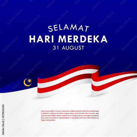 Selamat Hari Merdeka Malaysia Vector Design For Banner Print and ...