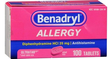 Benadryl Allergy Ultratab 25mg 100 Tablet Prices