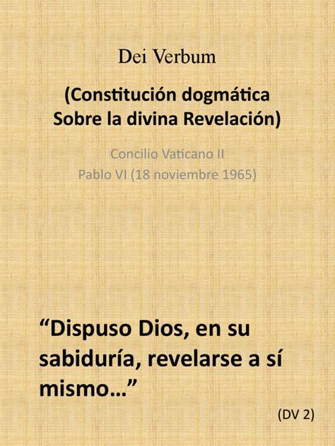 Dei Verbum Pdf Biblia Concilio Vaticano Ii