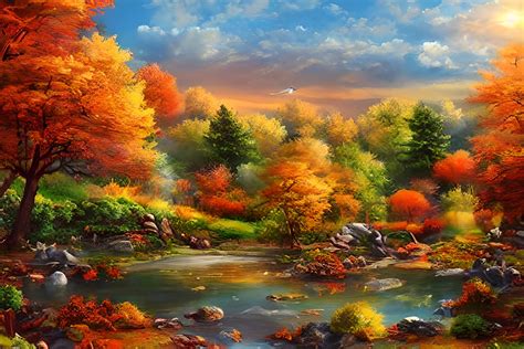 Autumn Scenery Landscape Background Graphic By Fstock · Creative Fabrica