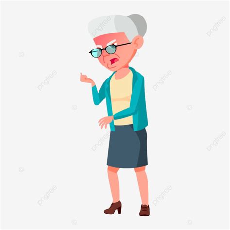 Old Woman Poses Vector Print Poses Mature PNG And Vector With