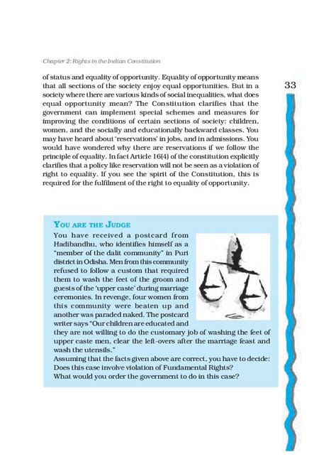 Ncert Book Class Political Science Chapter Rights In The Indian