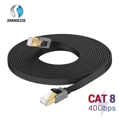 Cabo De Rede Cat8 Profissional 1 Metro Blindado 40 Gbps 2000 MhzCat8