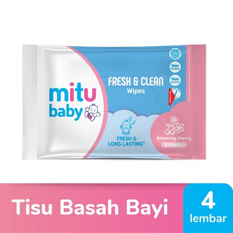 Jual Mitu Baby Tissue Fresh & Clean Pink Blooming Cherry - 4s - Tisu ...
