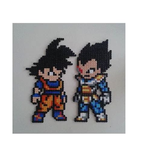 Vegeta Beijita Goku From Dragon Ball Z Perler Por Fimoparadise Hama Beads Minecraft Diy