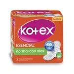 Kotex Toalla Esencial Normal Con Alas 8 Unidades Kotex Toallas Con Y