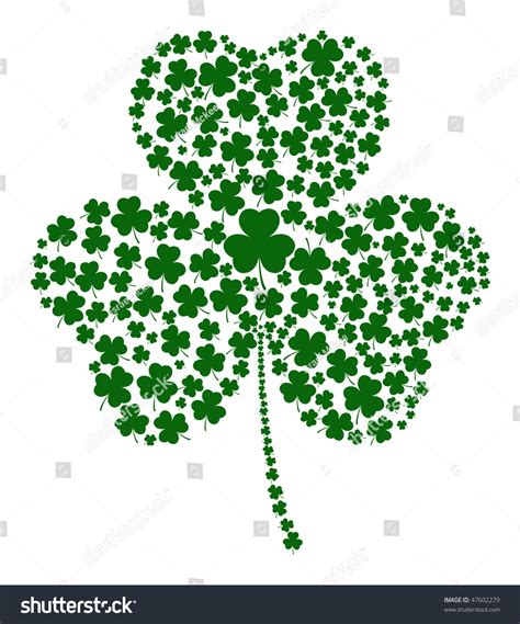 Shamrock Made Different Sized Clovers Stock Vector 47602279 Shutterstock