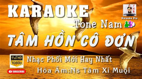 KARAOKE TÂM HỒN CÔ ĐƠN TONE NAM NHẠC HÒA ÂM MỚI HAY NHẤT NS TÂM