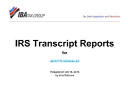 Pitbulltax Transcripts Irs Transcripts Tool With Automatic Alerts