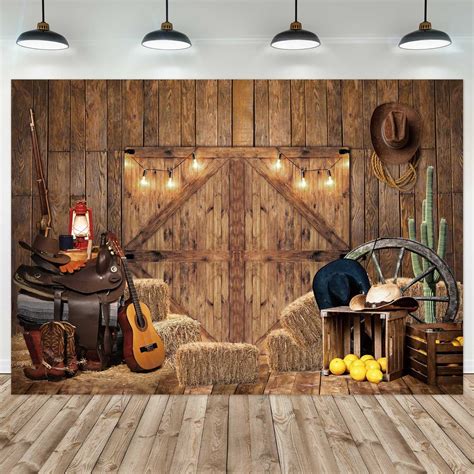 Amazon Felortte 7x5FT Polyester Fabric Fall Farm Door Backdrop