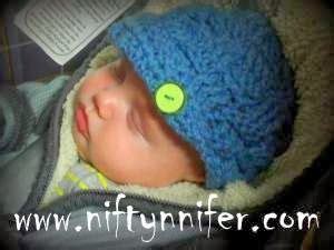 Free Crochet Pattern For Baby S Basket Weave Hat By Niftynnifer