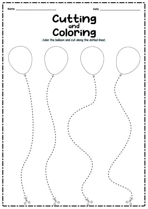 Cutting Worksheets Preschool Printable Cutting And Pasting W