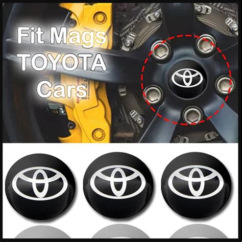 Toyota Pcs Wheel Center Hub Cap Stickers Decal Mm Hub Center Cap Car