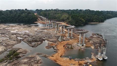 Obras da maior ponte de Mato Grosso chegam a 30 de execução veja fotos