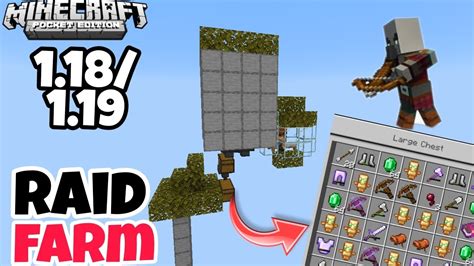 How To Make Easiest Raid Farm In Minecraft Pe 118 Easiest Raid Farm