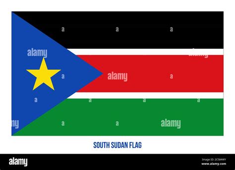 South Sudan Flag Vector Illustration On White Background South Sudan