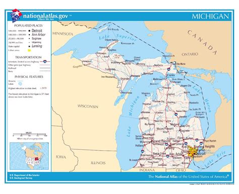 Maps Of Michigan Collection Of Maps Of Michigan State Usa Maps Of