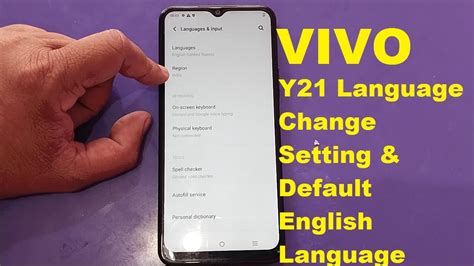 Vivo Y Language Change Setting Default English Language Youtube