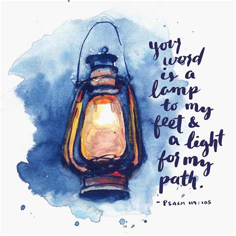 Lamp To My Feet Psalm 119105 Scripture Art Print