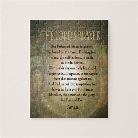 Lord S Prayer Jigsaw Puzzle Zazzle