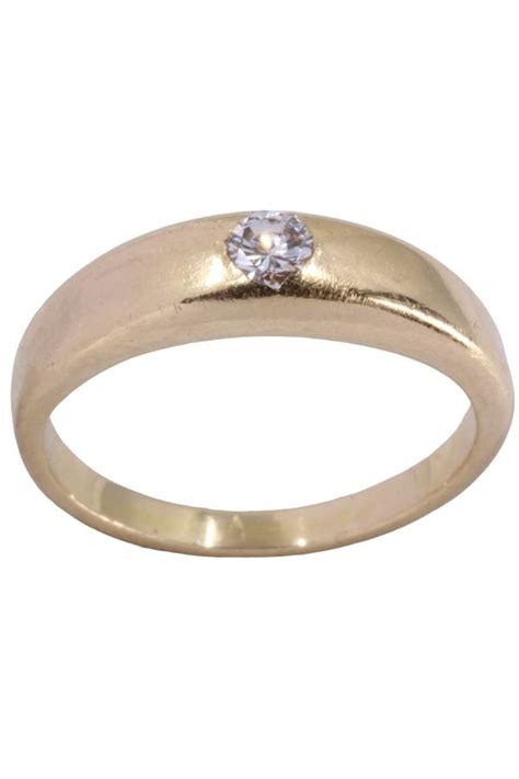 Bague Jonc Anglais Diamant Or 18k Occasion