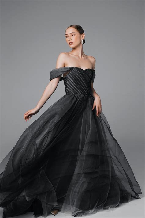 Black Wedding Dress Alternative Wedding Dress Black Tulle Etsy