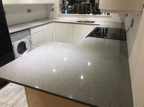 Grigio Chiaro Stella Quartz Worktops Rock And Co Granite And Quartz